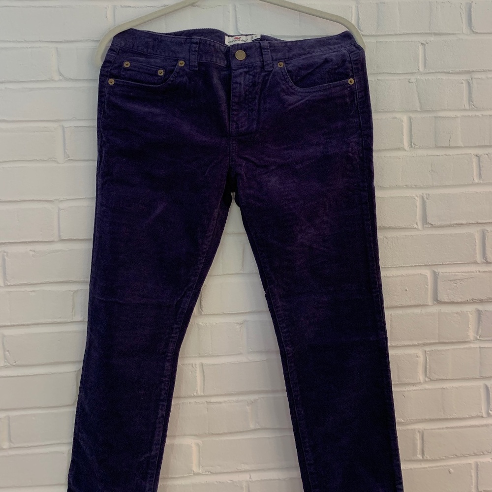 Vineyard vines blue corduroy skinny pants